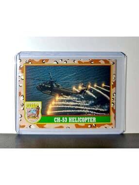 CH-53 Sea Stallion Helicopter 1991 Topps Desert Storm #9 Card